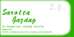 sarolta gazdag business card